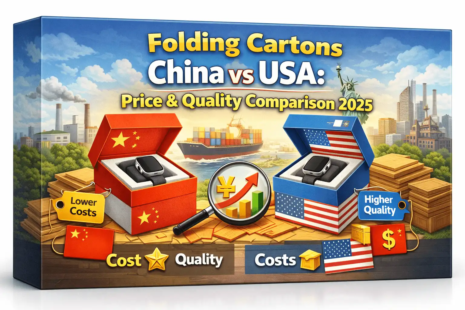Folding Cartons China vs USA: Price & Quality Comparison 2025